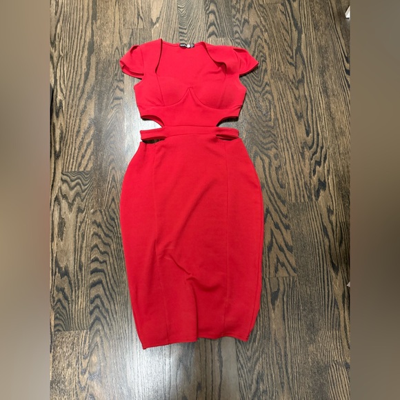 Red Midi Dress - Picture 1 of 2